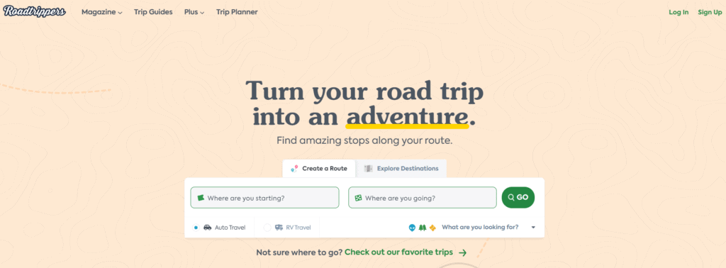 Roadtrippers-homepage