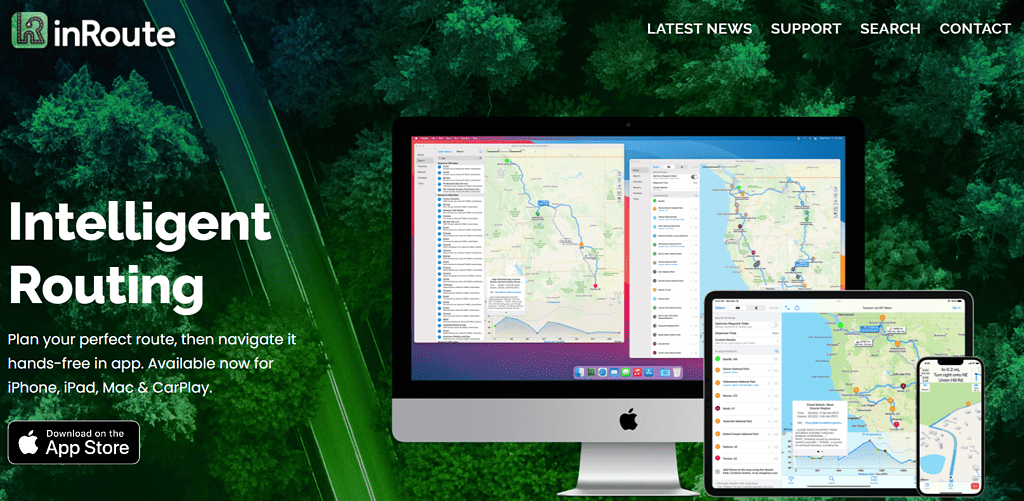 inRoute homepage