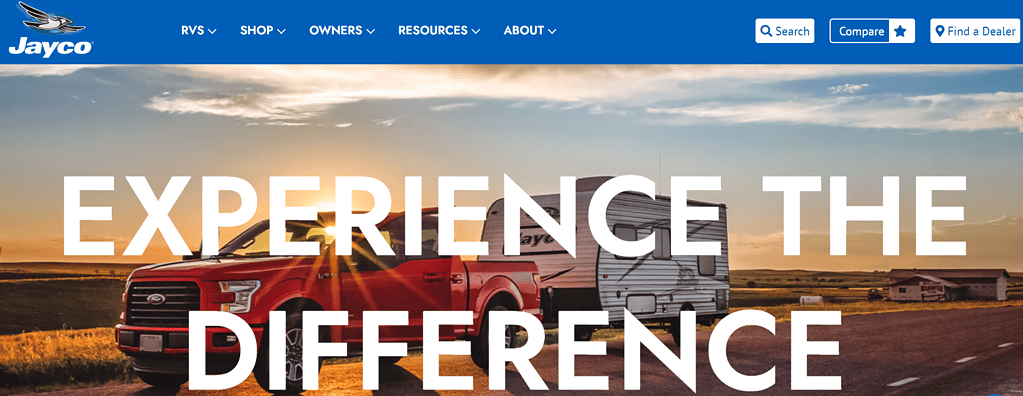 Jayco-RV homepage