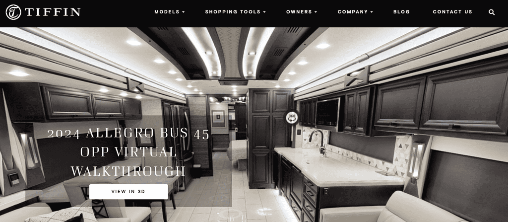 Tiffin-Motorhomes homepage